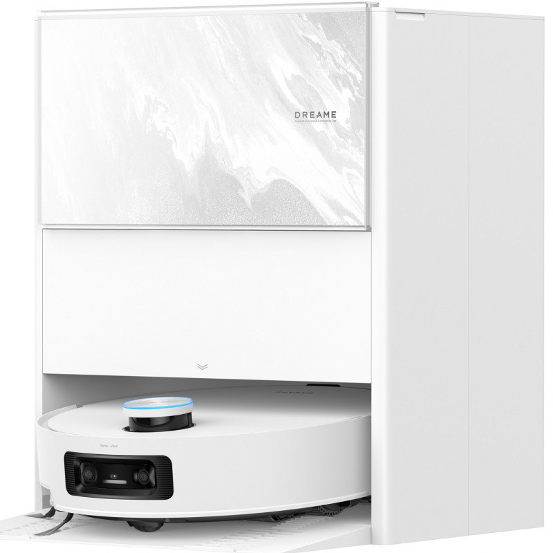 Aspirator robot Dreame Aqua 10 Ultra Track RLR81CE-WH, 25.000 Pa, 200 min, 3,5/4 l, Curatare uscata/umeda, Camere AI, VersaLift DToF, Curatare automata a mopului la 100°C, Alb