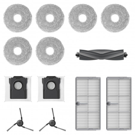 Replacement Accessory Kit for the Dreame X40 L40 Ultra/Complete RAK49 Robot Vacuum, 13-Piece Set, White/Gray