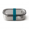 Black+Blum BAM-SS-L005 Food Container, 1 L, Rectangular, Oven-safe, BPA-free, Stainless steel, Blue