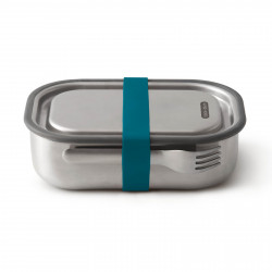 Black+Blum BAM-SS-L005 Food Container, 1 L, Rectangular, Oven-safe, BPA-free, Stainless steel, Blue