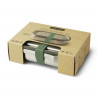 Cutie pentru pranz Black+Blum BAM-SS-L010, 1 L, Dreptunghiulara, Potrivita pentru cuptor, Fara BPA, Otel inoxidabil, Inox/Verde