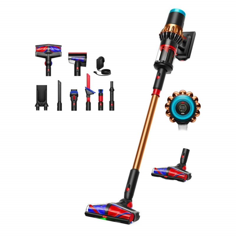 Вертикална прахосмукачка Dyson V16 Piston Animal 495948-01, 315AW, 900W, 1.3 л, 70 мин, CleanCompaktor, Hyperdymium, MyDyson, Черен/Mед
