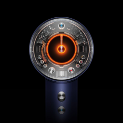 Uscator de par Dyson Supersonic Nural HD16 Prussian Blue/Rich Copper Straight+Wavy 122612-01, 1600 W, 3 viteze, 4 temperaturi, Ioni negativi, 5 accesorii, Protectie pentru scalp, Albastru/Cupru