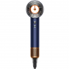 Πιστολάκι μαλλιών Dyson Supersonic Nural HD16 Prussian Blue/Rich Copper Straight+Wavy 122612-01, 1600 W, 3 ταχύτητες, 4 θερμοκρασίες, αρνητικά ιόντα, 5 εξαρτήματα, προστασία του τριχωτού της κεφαλής, Μπλε/χαλκός