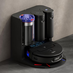 Dyson Spot+Scrub Ai 586183-01 Robot Vacuum Cleaner, 18,000 Pa, 3 L, Dry/Wet, Stain Detection, Automatic Docking Station, Black/Blue