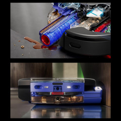 Dyson Spot+Scrub Ai 586183-01 Robot Vacuum Cleaner, 18,000 Pa, 3 L, Dry/Wet, Stain Detection, Automatic Docking Station, Black/Blue