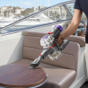 Ръчна прахосмукачка Dyson V8 Car&Boat 586120-01, 115AW, 0.54 л, 50 мин, 110000 об/мин, Запечатана филтрация, Никел/лилав