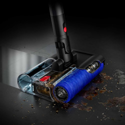 Κάθετη σκούπα για υγρό καθαρισμό Dyson PencilWash WR04 637239-01, 300/340 ml, 30 λεπτά, 100 m², 2 λειτουργίες, Αυτοκινούμενη, κλίση 170°, LED, Μαύρο/χρυσό