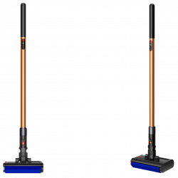 Aparat vertical pentru curatare umeda Dyson PencilWash WR04 637239-01, 300/340 ml, 30 min, 100 m², 2 moduri, Autopropulsie, Inclinare de 170°, LED, Negru/Auriu