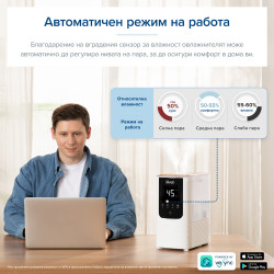 Levoit OasisMist 450S LUH-O451S-WEU párásító, 40 m², 280 W, 4,5 l, aromaterápia, 45 óra üzemidő, fehér