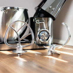 Mixer planetar Goldmann GM-1115ED, 2800 W, 10 L, 6 viteze + functie puls, Timer, Vas din otel inoxidabil, LED, Otel inoxidabil