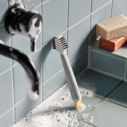 Joseph Joseph CleanTech™ Tile Cleaning Brush 6500021, 18 x 5 x 3 cm, 2 types of bristles, Beige