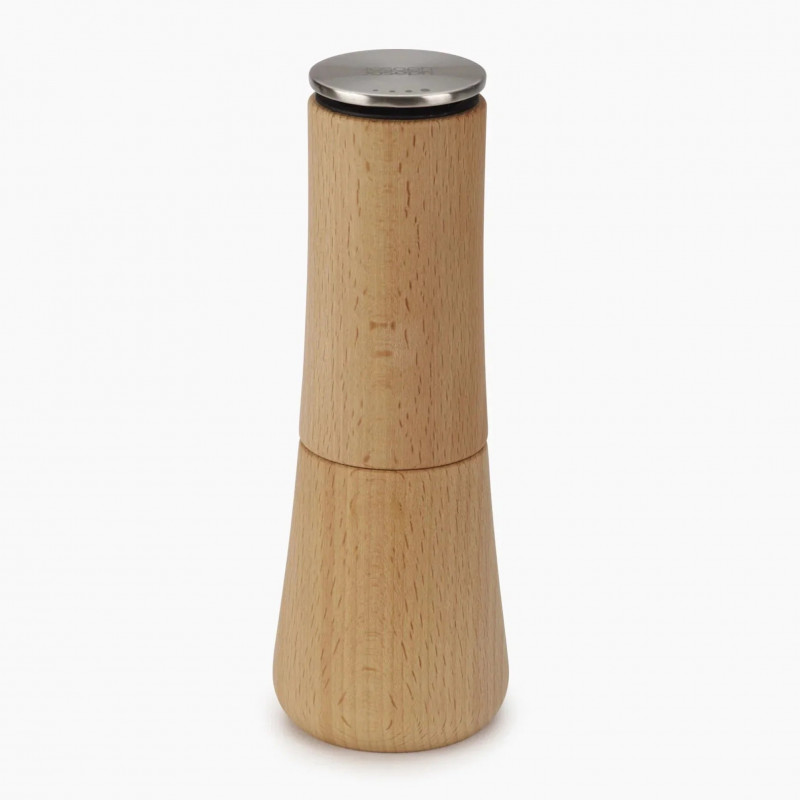 Joseph Joseph Pepper Mill 20190, 19x7x7 cm, Stainless Steel, Ceramic Grinding Mechanism, Bamboo, Brown