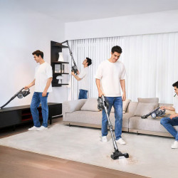 Jimmy H11 Pro Upright Vacuum Cleaner, 600W, 260 AW, 0.6 L, Dust Sensor, Foldable, 90-Minute Run Time, LED Display, Black/Gray