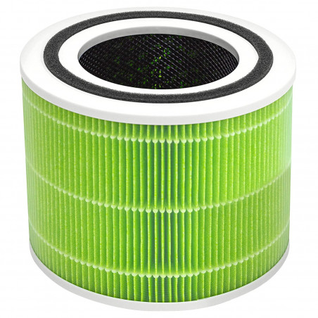 Filtru de schimb pentru purificatorul de aer Levoit Core 300/300S/P350, 1 buc, Filtrare in 3 etape, H13 True HEPA, Impotriva mucegaiului si bacteriilor, Verde