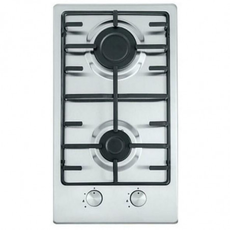 Plita cu gaz incorporabila Finlux FX 320SIX, 3000 W, Doua arzatoare, 500°C, Gratar din fonta, Otel inoxidabil