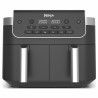 Διπλή φριτέζα θερμού αέρα Ninja Foodi Dual Zone DZ801EU, 2470 W, Ανεξάρτητες ζώνες μαγειρέματος, 7,6 λίτρα, 6 προγράμματα, 40-240 °C, Max Crisp, Sync, Γκρι