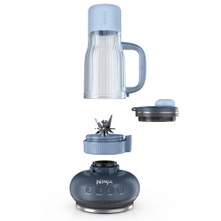Ninja BlendBoss DB351EUBL Portable Blender, 1100W, 710 ml, 3 Programs, Auto-iQ, CrushBlade, Blue