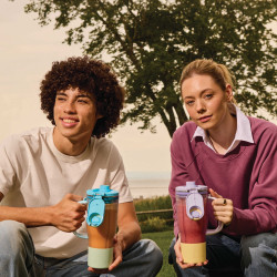 Φορητός μπλέντερ Ninja BlendBoss DB351EUBL, 1100 W, 710 ml, 3 προγράμματα, Auto-iQ, CrushBlade, Μπλε