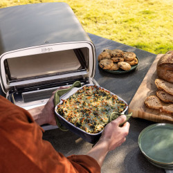 Cuptor electric pentru pizza 5in1 Ninja Artisan MO201EU, 1760 W, 30 x 30 cm, 5 functii, Ecran tactil, 32–370°C, Gri