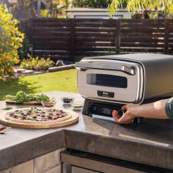 Cuptor electric pentru pizza 5in1 Ninja Artisan MO201EU, 1760 W, 30 x 30 cm, 5 functii, Ecran tactil, 32–370°C, Gri