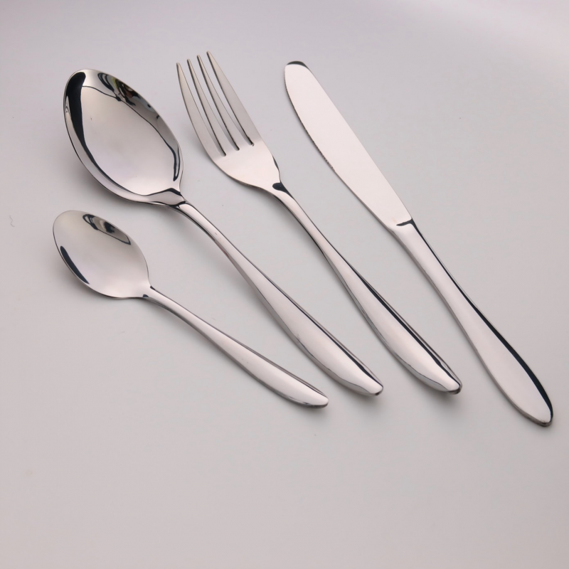 24-piece OEM GS-101331S2 Cutlery Set, For 6 People, 410 Stainless Steel, Metallic Silver