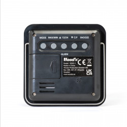 Higrometru Woods WHG1, Umiditate 20-95%, 0-50 °C, Functie calendar, Negru