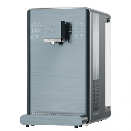 Dozator de apa la retea ELIXIR Pro Plus, 2200 W, Incalzire 18 l/h, 42-90°C, sterilizare UVC, Afisaj, Filtrare in mai multe etape, Compresor, Gri-albastru/Grafit