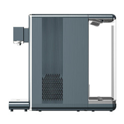 Διανομέας νερού ELIXIR Pro Plus, 2200 W, Θέρμανση 18 λ/ώρα, 42-90 °C, Αποστείρωση με UVC, Οθόνη, Πολυεπίπεδη φιλτράρισμα, Με συμπιεστή, Γκρι-μπλε/γκραφίτ