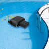 LOTUS Solar/DC Skimmer for Cleaning Pool Water Surfaces, Up to 10 Hours, 3 Motors, 6 L, IPX8, Black