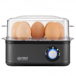 First Austria FA-5115-3-GR Egg Boiler, 500W, Holds 8 Eggs, 3-Setting Timer, Audible Alarm, Dark Gray