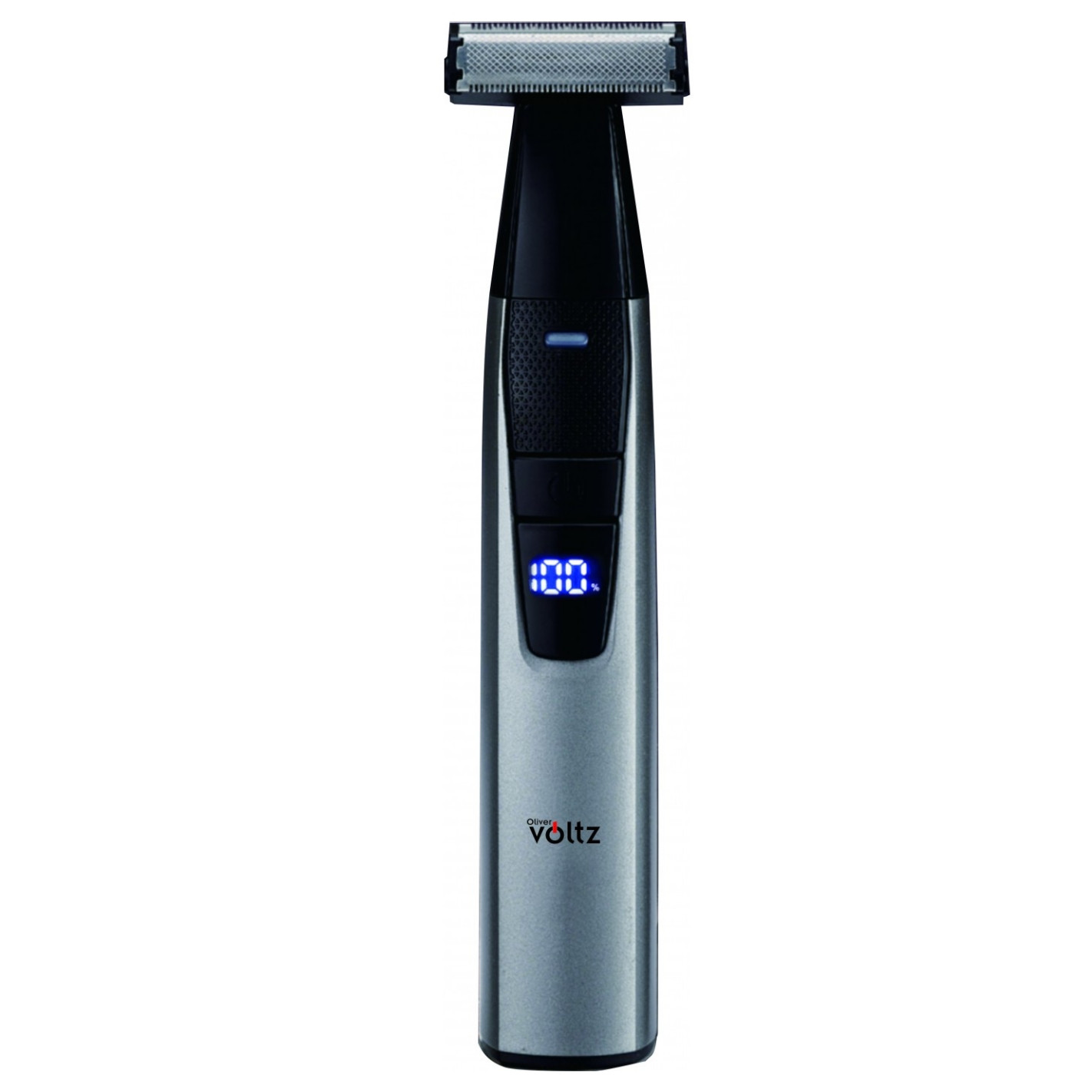 Aparat de ras cu baterie Oliver Voltz OV51812D, 5 W, 600 mAh, 60 min, USB, Cap de ras lavabil, Negru/Gri