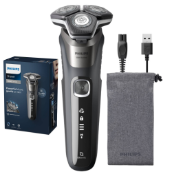 Philips Shaver Series 5000 S5887/10 Electric Shaver, 9W, 60 min, Wet/Dry, Built-in Trimmer, SkinIQ, PowerAdapt, 360° Heads, Self-sharpening Blades, Carbon Gray