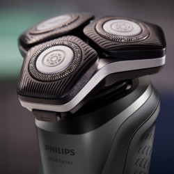 Philips Shaver Series 5000 S5887/10 elektromos borotva, 9 W, 60 perc, nedves/száraz használatra, beépített trimmer, SkinIQ, PowerAdapt, 360°-ban forgó fejek, önélező pengék, szénszürke