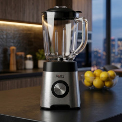 Oliver Voltz OV51162E Blender, 800 W, 2 speeds + Pulse, 1.5 L glass jar, Ice crushing, Silver