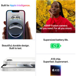 Apple iPhone 16e okostelefon, 128 GB, fekete