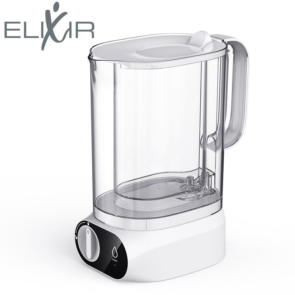Cana automata pentru purificarea apei Elixir UP, 1,7 l, 2 moduri, Filtru compozit Nano cu strat de carbune, Elimină bacteriile si virusurile, Alb