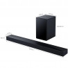 Soundbar TCL Q65HE, 580 W, 123,5 cm, Dolby Atmos & DTS-X, σειρά Q, Wi-Fi, LED, ασύρματη, Μαύρο