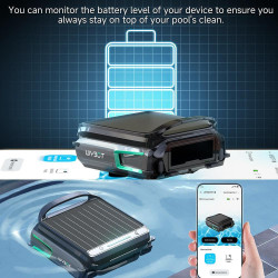 Wybot F1 Pool Skimmer for Cleaning the Water Surface, Solar/DC Charging, Up to 8 Hours, 7 L, Mobile App, Black