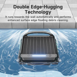 Wybot F1 Pool Skimmer for Cleaning the Water Surface, Solar/DC Charging, Up to 8 Hours, 7 L, Mobile App, Black