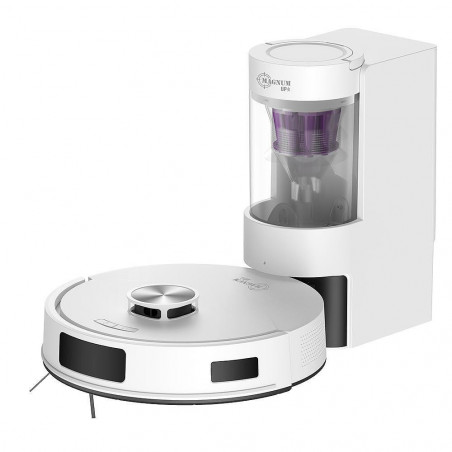 Ρομποτική σκούπα MAGNUM UP, 45 W, 20.000 Pa, 180 λεπτά, 230 ml, Διαφανής αυτόματος κάδος, Αισθητήρες SMART, Υγρό/ξηρό, Λευκό