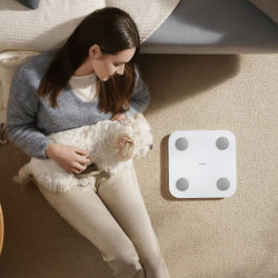 Xiaomi Body Composition Scale S400 Digital Smart Scale, Up to 150 kg, Bluetooth, Heart Rate Monitoring, Baby Mode, White/Gray
