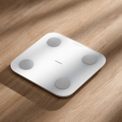 Ψηφιακή έξυπνη ζυγαριά Xiaomi Body Composition Scale S400, έως 150 κιλά, Bluetooth, μέτρηση καρδιακού ρυθμού, λειτουργία για μωρά, Λευκό/γκρι