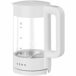 AENO AEK0005 Electric Kettle, 2200W, 1.7 L, 40–100°C, 360° Base, STRIX, LED Display, Filter, White