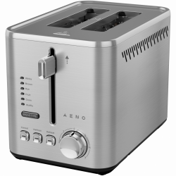 AENO ATS0003 Toaster, 950W, 6 bread types, 7 browning levels, Reheat, Defrost, LED, Stainless Steel