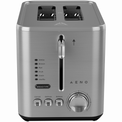 Prajitor de paine AENO ATS0003, 950 W, 6 tipuri de paine, 7 trepte de prajire, Preincalzire, Dezghetare, LED, Otel inoxidabil
