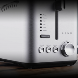 Тостер за хляб AENO ATS0003, 950W, 6 вида хляб, 7 нива на изпичане, Подгряване, Размразяване, LED, Инокс