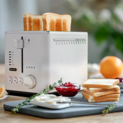 AENO ATS0003 kenyérpirító, 950 W, 6 kenyérfajta, 7 sütési fokozat, előmelegítés, kiolvasztás, LED, rozsdamentes acél