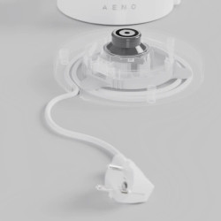 AENO AEK0005 Electric Kettle, 2200W, 1.7 L, 40–100°C, 360° Base, STRIX, LED Display, Filter, White