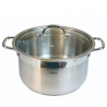 Oliver Voltz OV51211D30 Deep Pot, 16.2 L, 30 x 23 cm, Thick Bottom, Induction, Stainless Steel